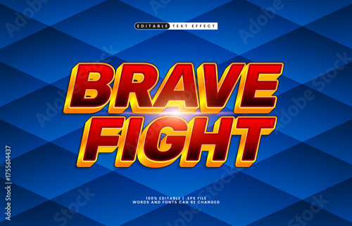 brave fight editable text effect