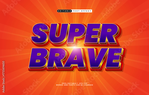 super brave editable text effect