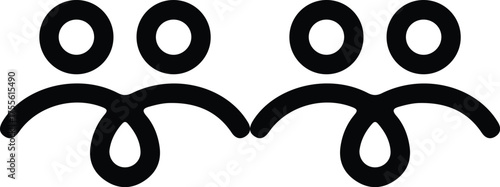 black line icon people group icons set vector design art illustration design 