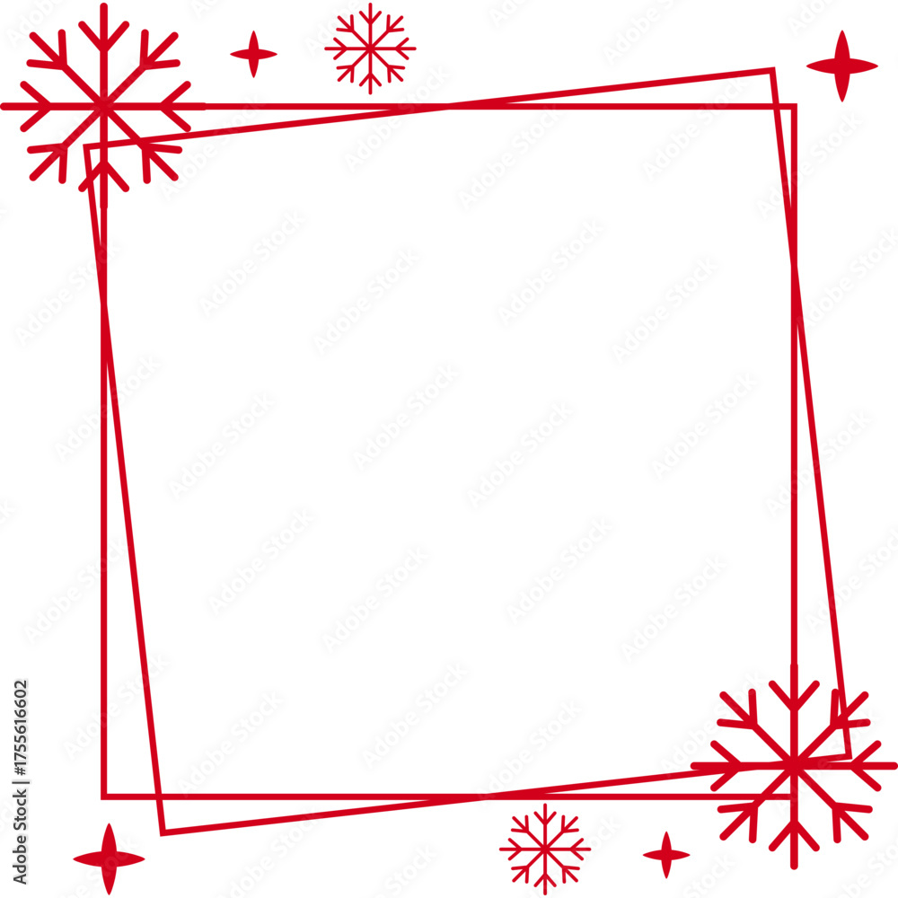 Obraz premium Merry Christmas and New Year Frame
