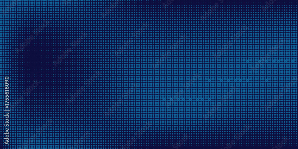 Obraz premium Abstract Blue Pixel Pattern Background – Digital Halftone Tech Design