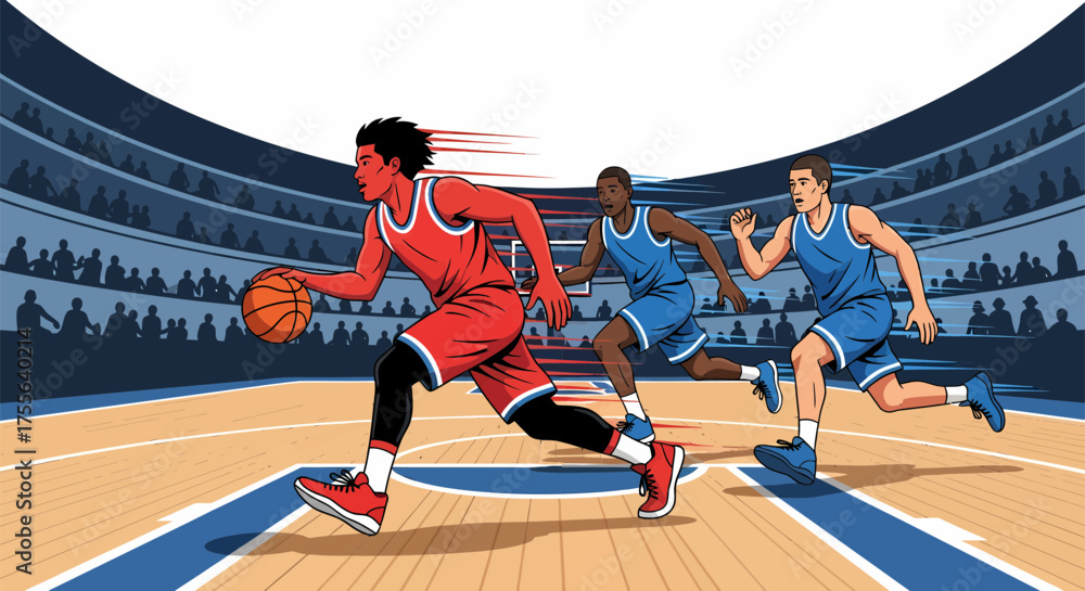 Fototapeta premium Basketball players in action during a game 2.