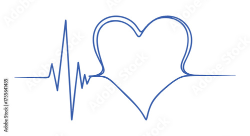 Heartbeat Line Art A Minimalist Cardiology Icon