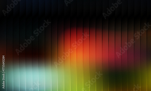 Elegant vibrant gradient pattern design with ribbed fractal glass effect and blending with red, black colors. Modern futuristic background with glass effect for creative digital designs. Vector design