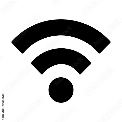 Wireless and WiFi Icon Vector, Internet Connection Symbol, Network Signal and Communication Technology Illustration