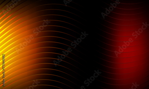 Elegant vibrant gradient pattern design with ribbed fractal glass effect and blending with orange color. Modern futuristic background with glass effect for creative digital designs. Vector design