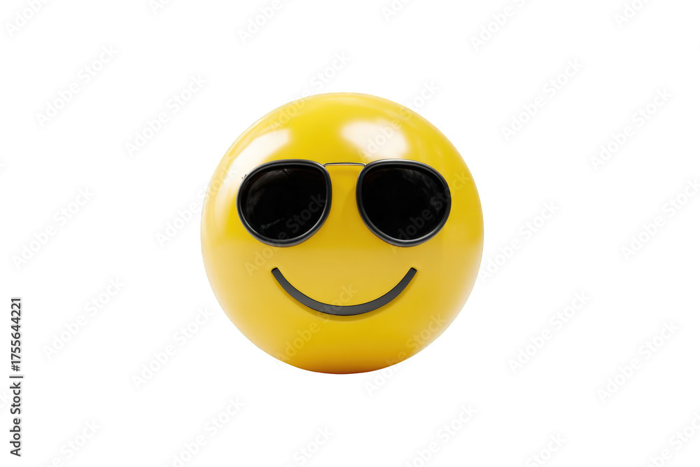 Fototapeta premium Smiling face with sunglasses (3)