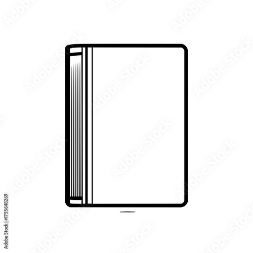 Book vector graphic illustration for education reading and literature with blank cover for design and text