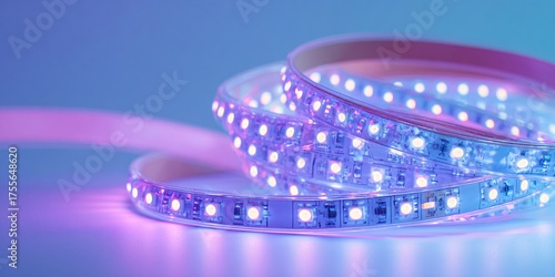 Colorful LED Strip Lights in Loops
