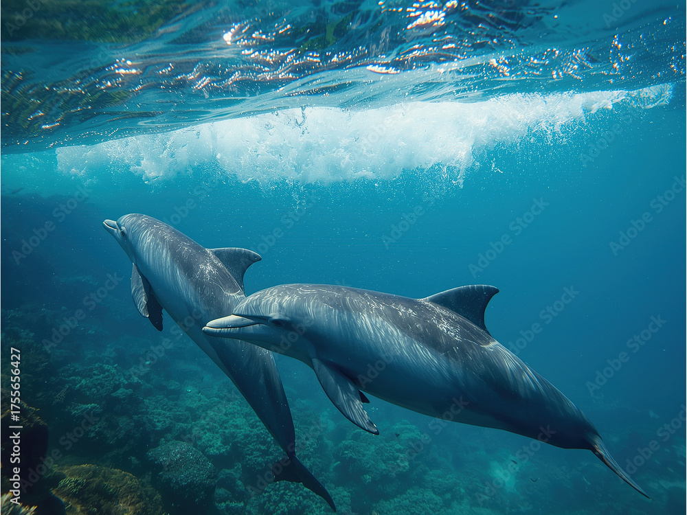 Naklejka premium great white shark