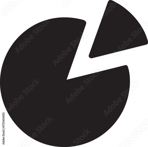 Market Niche Silhouettes Pie Chart Segmentation Icon Vector