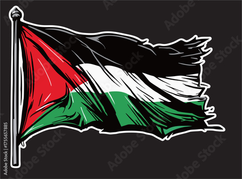 A vector of palestine flag