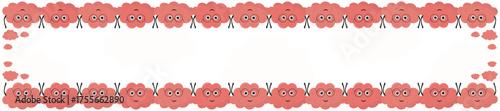 Creative border design with funny brains, amazing frame for academic banners