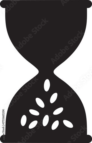 Preventative Health Silhouettes Hourglass Seeds Slow Healing Planning Icon