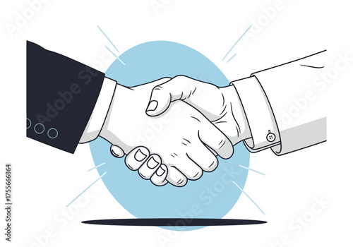 Businesspeople shaking hands in agreement a deal or contract