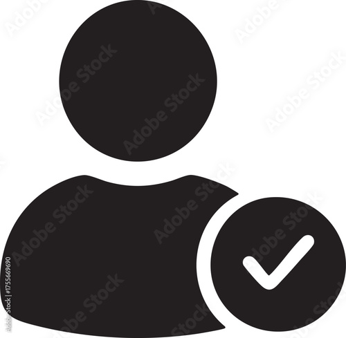 Digital Trust Silhouettes Verified Account Checkmark Authentication Success Icon