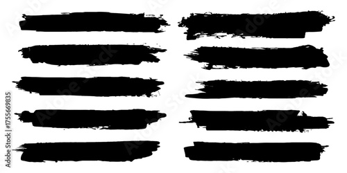 Set of paint brushes. Black brush stroke, abstract digital lines, brushstrokes, painted backgrounds, watercolor paint strokes, watercolor brush, splatter brush, illustrator brush set.