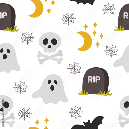 Cute Halloween Seamless Pattern for Festive Projects