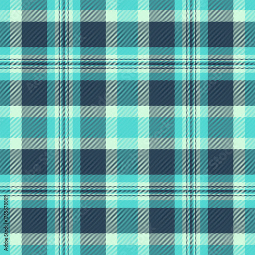 Classic plaid pattern in cool blues and greens. Versatile for backgrounds, textiles, digital design, or apparel mockups. Timeless, stylish, and easily adaptable.