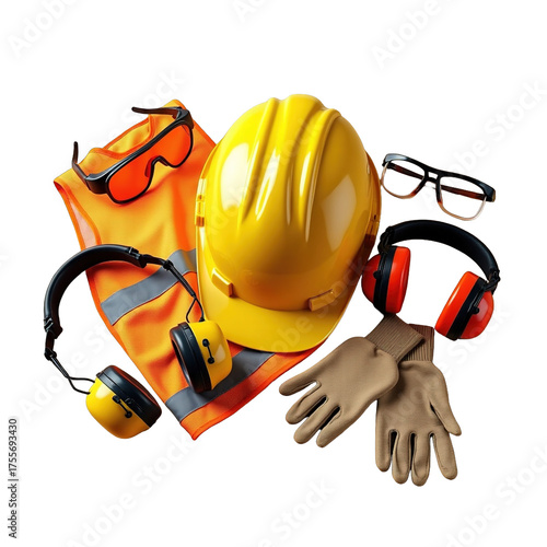 hard hat and gloves