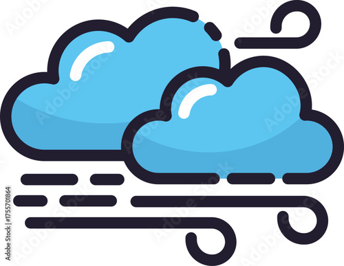 Weather light blue clouds swirl in a gentle wind current, suitable for nature backgrounds, weather forecasts, peaceful concepts, and mindfulness content.