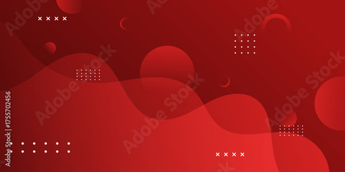 Red abstract background with gradient waves and geometric patterns, giving a bold, modern, and stylish appearance