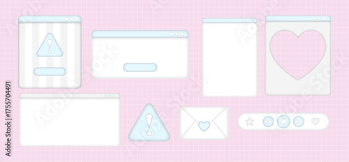 Y2K Millennium Aesthetic UI Windows Element