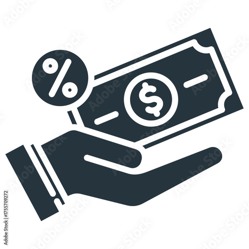 Commission Icon Vector Illustration