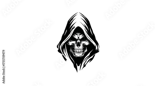Hooded skull graphic