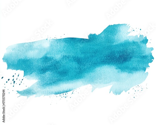 Abstract turquoise watercolor art background Watercolour brush strokesPastel blue watercolor paint brush for wedding elements artistic design templates for invitations