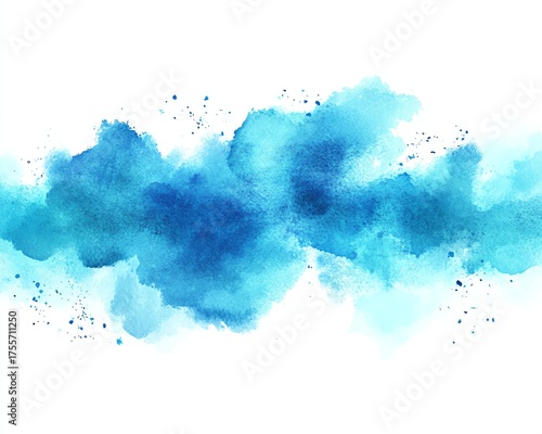 Abstract turquoise watercolor art background Watercolour brush strokesPastel blue watercolor paint brush for wedding elements artistic design templates for invitations