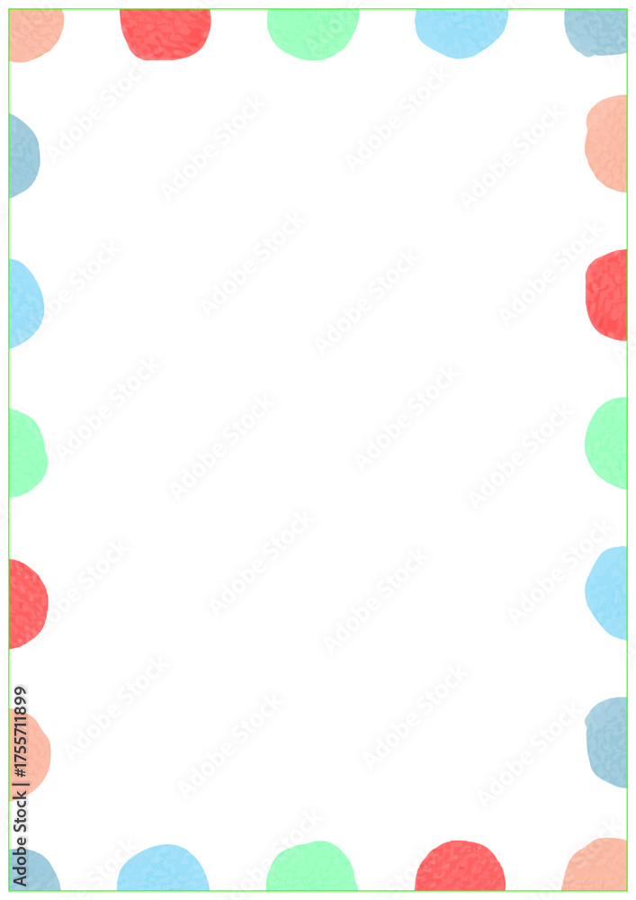 Obraz premium カラフルな水彩アブストラクトのポスター、広告フレーム(A4サイズ)