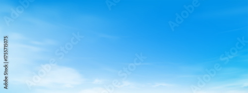Sky Blue,Clouds Background,Horizon Sunrise Clear Sky over Beach in Summer,Nature landscape Sunny day before sunset in Winter,Vector cartoon Spring panorama banner white cirrus cloud over sea ocean