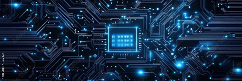 Fototapeta premium Digital circuit board schematic template designed for modern web applications and technology