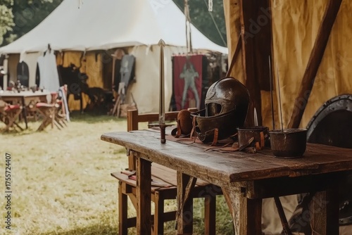 A medieval iron knight's armor for battle features several key elements, including a helmet, spaulders, pouldrons, vambraces, and gauntlets