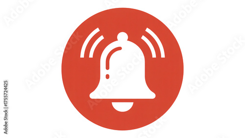 Urgent alert notification symbol ringing bell for alerts and warnings