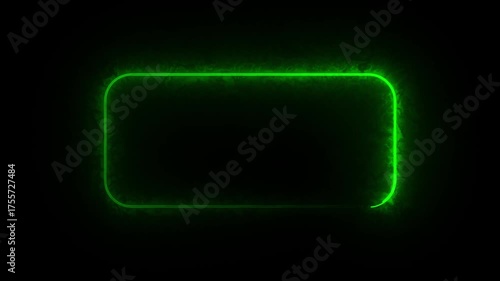 Glowing neon fire frame on black, webcam border facecam overlay.