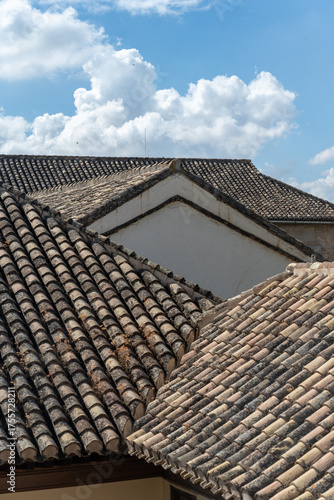 Panoramic view of rooftops in Granada, Spain