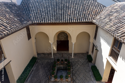 Panoramic view of rooftops in Granada, Spain