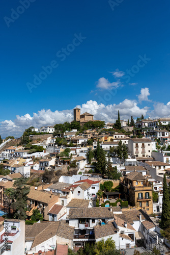 Aerial panoramic view of Granada, Spain
