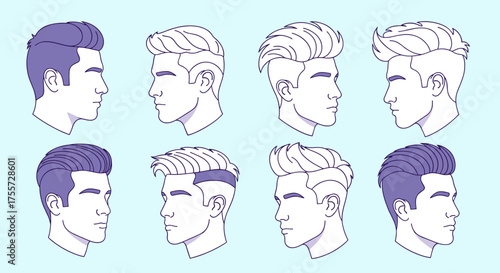 A comprehensive guide to trendy men's hairstyles and grooming techniques.