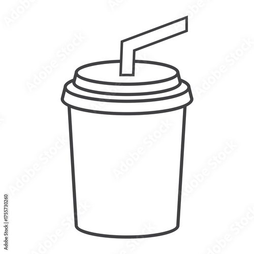 Takeaway coffee icon with flat style. Simple takeaway coffee cup vector