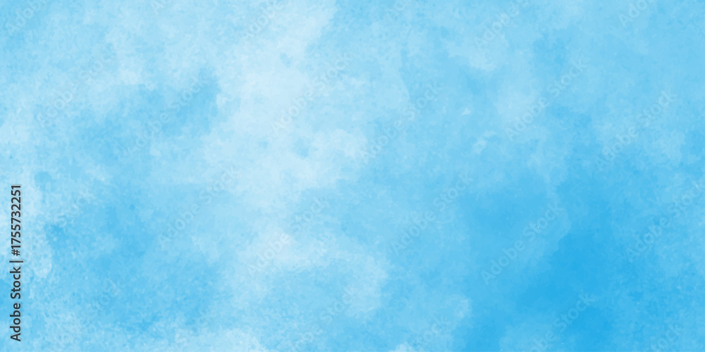 Fototapeta premium Blue watercolor vector background, smooth cloudy sky blue background with bright vignette studio banner. Light blue background with watercolor. Classic hand painted Blue watercolor background,