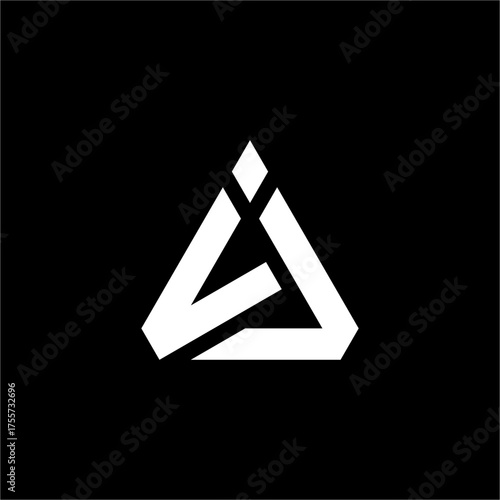 This sleek logomark combines 'A' and 'J' in a dynamic, geometric triangle. Its professional style suggests pioneering journeys, assured growth, and technological excellence.