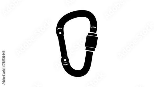 Carabiner clip with transparent background