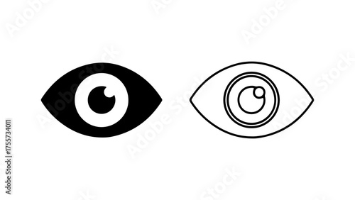Eye icons set with transparent background