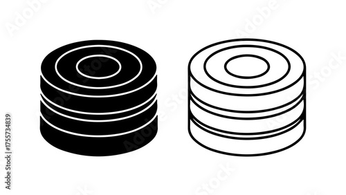 Checkers pieces with transparent background