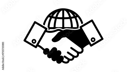 Global handshake agreement with transparent background