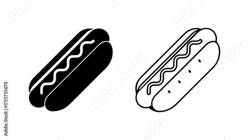 Hot dog icon with transparent background