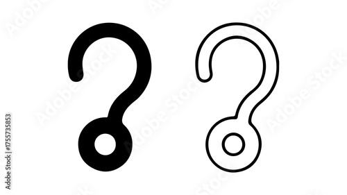 Question mark symbol with transparent background